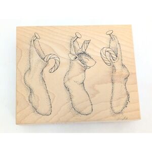 House Mouse Stampabilities Rubber Stamp Christmas Candy Cane Dreams 1998